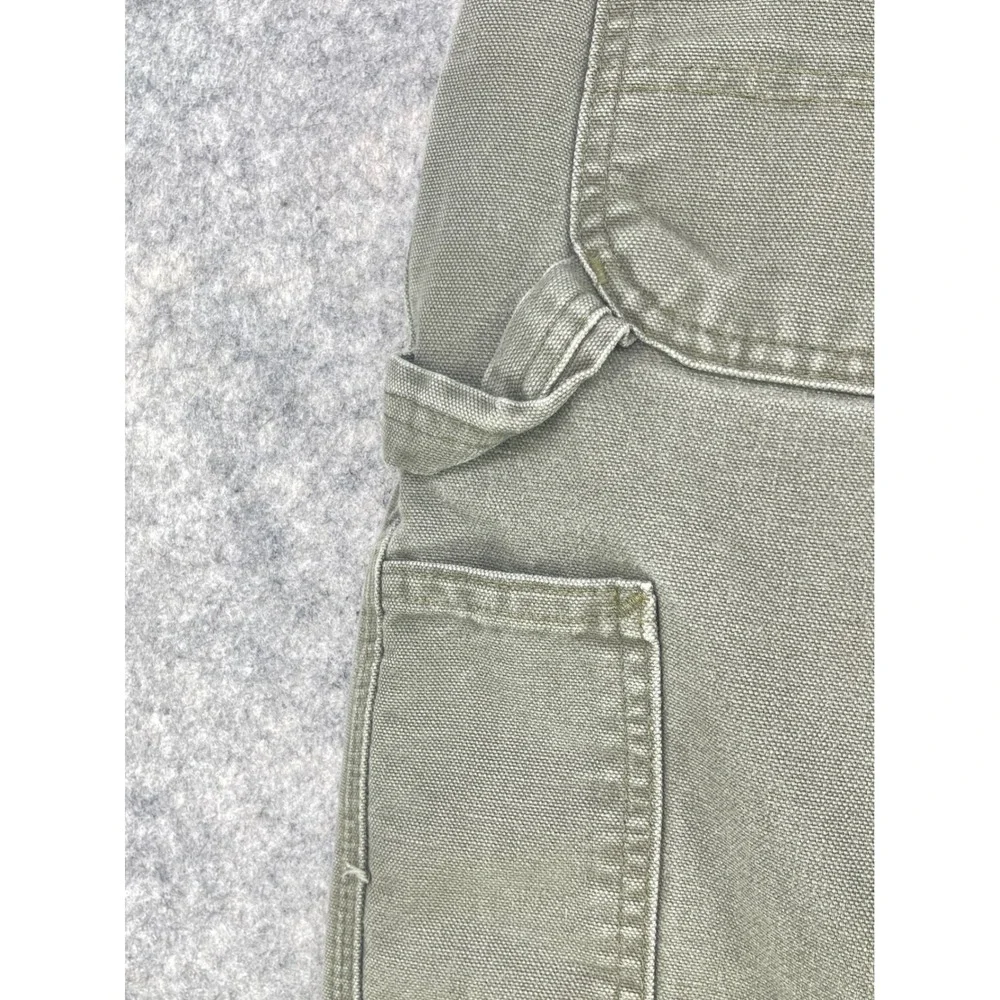 Carhartt B11 MOS Dungaree Men 38x30 Moss Green Wash Duck Work Pants (Fits 36x30)